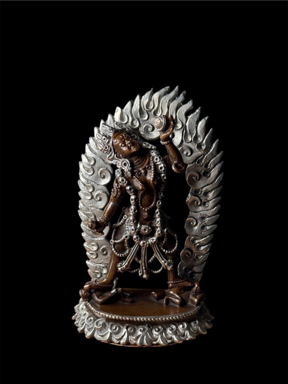 4" Handmade Copper Statue - Solid Metal - Nepal - 2.5" Wide